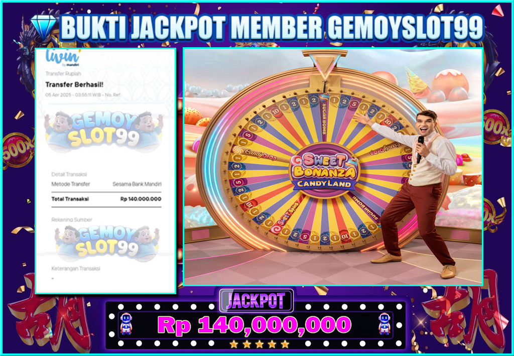 GHASXXXX Raih Jackpot Besar di Pragmatic Live Sweet Bonanza Candy Land - Hadiah Rp 140.000.000 di Gemoyslot99